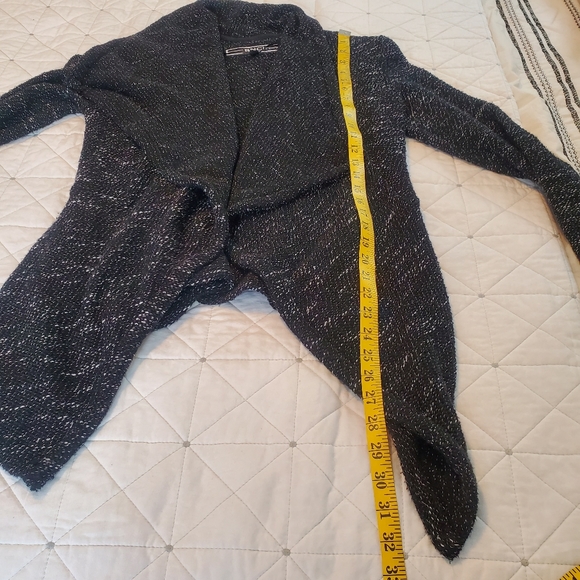 BNCI by Blanc Noir Women's Tweed Drape Front Shawl Collar Cardigan! Size… - Picture 7 of 9